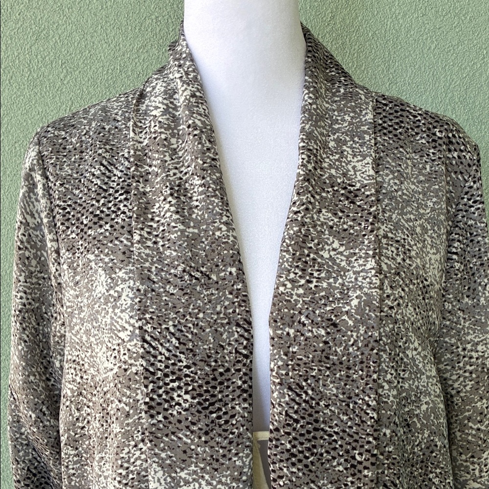 Bb Dakota Gray Patterned Open Front Duster - image 2